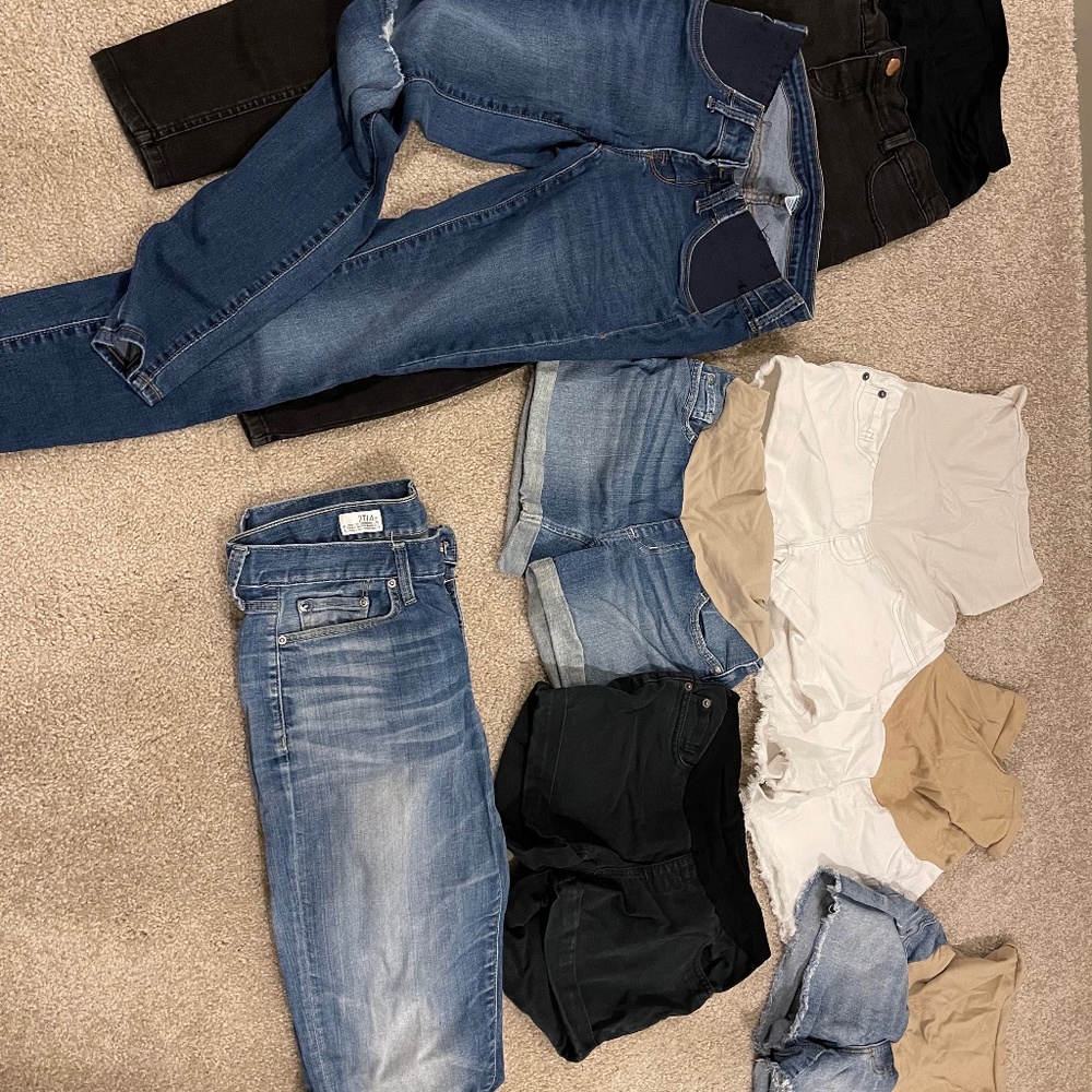 Maternity jeans and shorts